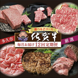 【ふるさと納税】【毎月配送】i-6 / i-3 肉の定期便 厳選 選べる内容量 計7.5kg / 8.75kg 佐賀牛 毎月お届け 全12回 食べ比べ サーロイン ハンバーグ ヒレ ステーキ カルビ 焼肉 肩ロース しゃぶしゃぶ すき焼き ローストビーフ 佐賀県産 定期便 i-3