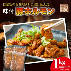 【ふるさと納税】味付き 豚ホルモン _b-495