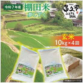 【ふるさと納税】【令和7年産 新米】 定期便 棚田米 夢しずく 玄米 10kg×4回 計 40kg ひらの棚田米 | 玄米 10キロ 4回 計 40キロ お米 こめ コメ 米 ごはん _p-6