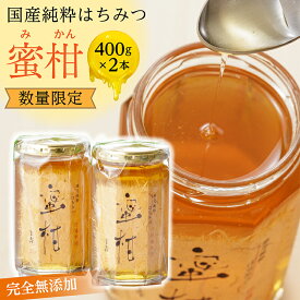 【ふるさと納税】 【 新蜜 】 はちみつ 国産 純粋 みかん 蜂蜜 400g × 2個 ハチミツ 合計 800g 完全無添加 | はちみつ 国産 純粋 みかん ミカン 蜜柑 蜂蜜 400g × 2本 b-172
