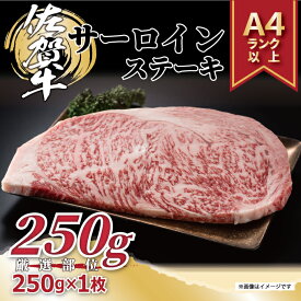 【ふるさと納税】【 佐賀牛 】 艶さし！ サーロイン ステーキ　250g（250g×1枚） J1028