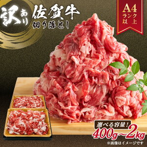 【ふるさと納税】【12月発送可能】佐賀牛 訳あり 切り落とし【小分け / 発送時期が選べる】【内容量が選べる 400g 〜 2.0kg】【 牛肉 ブランド牛 黒毛和牛 焼肉 肉じゃが 牛丼 ふるさと納税 佐