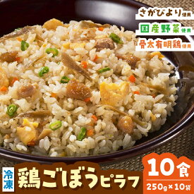 【ふるさと納税】JAさがオリジナル鶏ごぼうピラフ250g×10袋 173-G327