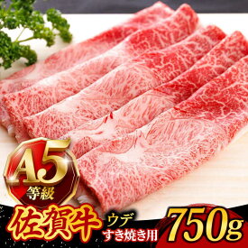 【ふるさと納税】A5ランク 佐賀牛 すき焼き しゃぶしゃぶ 750g ウデ 牛肉 /焼肉どすこい [UCC013] 佐賀牛 肉 お肉 黒毛和牛 和牛 赤身 スライス