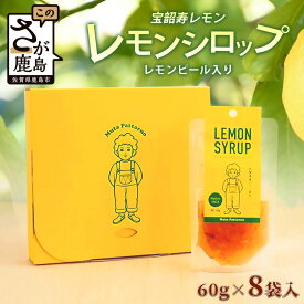【ふるさと納税】希少な宝韶寿レモン使用｜無添加レモンシロップ（ピール入り）60g×8袋｜栄養士監修レシピ付き｜上質な国産柑橘の味わい｜（保存料 ・ 合成着色料 ・ 増粘多糖類 不使用）レモン 檸檬 れもん シロップ 佐賀県 鹿島市 送料無料A-97