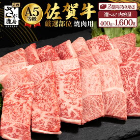 【ふるさと納税】【配送月が選べる】佐賀牛 A5 厳選部位 焼肉用 400g 〜 1600g 最短2週間以内に発送 | ふるさと納税 牛肉 焼き肉 a5 BBQ 黒毛和牛 国産 冷凍 佐賀県 鹿島市 最優秀賞受賞 お中元 お歳暮 贈答 父の日 母の日 人気 送料無料 B-616