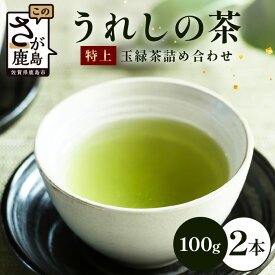 【ふるさと納税】【ギフトにおすすめ】 佐賀県産 特上うれしの茶 100g×2本 美味しいお茶を贈り物に ご自宅用にもおススメ B-751 嬉野茶 緑茶 日本茶 リーフ 茶葉