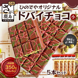 【ふるさと納税】ドバイ発祥スイーツ♪ひのでやオリジナル 【ドバイチョコ （小）5本セット 350g(70g×5）】匠の技 老舗菓子店ひのでや手作りスイーツ 濃厚 国産ミルクチョコ ホワイトチョコ おやつ お土産 プレゼント バレンタイン 佐賀県 鹿島市 話題 人気 送料無料 D-239