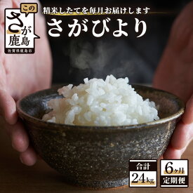 【ふるさと納税】【6か月定期便】1等米 佐賀県 鹿島産 さがびより 白米 新鮮米 4kg（2kg×2袋）×6か月 合計24kg 6回発送 毎月1回 白米 精米 米 お米 九州 国産 九州産 鹿島市 数量限定 送料無料 F-35