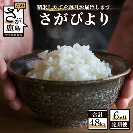 【ふるさと納税】【6か月定期便】1等米 佐賀県 鹿島産 さがびより 白米 新鮮米 8kg（2kg×4袋）×6か月 合計48kg 6回発送 毎月1回 白米 精米 米 お米 九州 国産 九州産 鹿島市 数量限定 送料無料 J-18