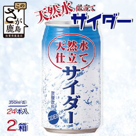 【ふるさと納税】工場直送！天然水仕立サイダー★350ml×48本（24本×2箱）炭酸 飲料 たっぷり大容量★シュワっとスッキリ爽快！夏 箱買い ギフト 贈答 送料無料【佐賀県鹿島市】B-660