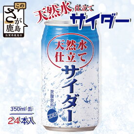 【ふるさと納税】工場直送！天然水仕立ての爽快サイダー★│350ml×24本入│ シュワっとスッキリ爽快！夏 箱買い ギフト 贈答 送料無料【佐賀県鹿島市】 B-661