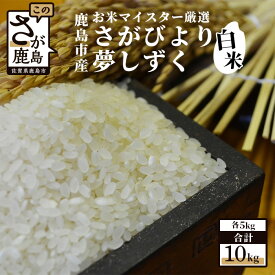 【ふるさと納税】お米 マイスター 厳選 食べ比べ さがびより 夢しずく 令和5年産 白米 5kg × 2種 計10kg | ふるさと納税 米 お米 新米 精米 国産 佐賀県 鹿島市 ふるさと 人気 送料無料 B-119