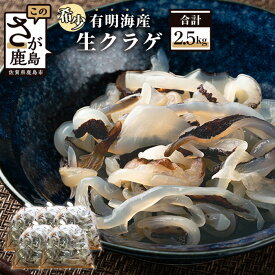 【ふるさと納税】【緊急支援品】有明海産 生くらげ 2.5kg 500g×5袋 新物 お刺身くらげ 中華くらげ クラゲ ミョウバン・食塩処理済 珍味 おつまみ おかず ヘルシー コラーゲン 佐賀 グルメ 送料無料 B-433