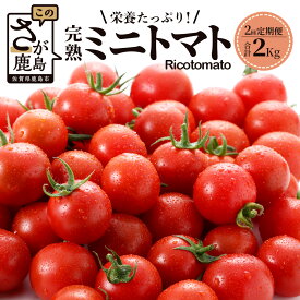 【ふるさと納税】【2回定期便】【2026年1月から出荷】完熟ミニトマト Ricotomato 1kg 合計2kg 月1回 年2回発送 野菜 とまと トマト 佐賀産 佐賀県 鹿島市 送料無料 旬 D-93