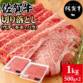 【ふるさと納税】 佐賀牛 切り落とし 1kg (500g X 2p) 黒毛和牛 ブランド牛 牛肉 送料無料 A5～A4 ブランド牛 しゃぶしゃぶ スライス すき焼き 焼肉 小分け 人気 ランキング 高評価 肉 牛 牛肉 国産 佐賀県産 佐賀 【B190-006】