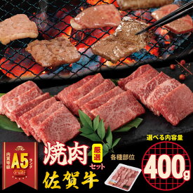 【ふるさと納税】【選べる配送月・内容量】A5 佐賀牛 焼肉用 厳選部位 （400g~1,600g） ブランド牛 黒毛和牛 九州 佐賀 焼肉セット バーベキュー 焼き肉 やきにく 小分け 簡単料理 人気 ランキング 高評価 牛肉 国産 佐賀県産 桑原畜産 送料無料【B120-031】