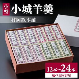 【ふるさと納税】 村岡総本舗 小型 小城 羊羹 12本 24本詰 選べる ようかん お菓子 和菓子 おやつ スイーツ お取り寄せ ご当地スイーツ お土産 詰め合わせ お茶 一口サイズ ミニサイズ 贈り物 ギフト 父の日 母の日 敬老の日 一口サイズ 送料無料 【A080-015】
