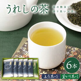 【ふるさと納税】うれしの茶 100g 6本 セット (上煎茶×5・釜いり茶×1) 嬉野茶 茶 お茶 嬉野 緑茶 玉緑茶 釜炒り茶 ギフト プレゼント 贈物佐賀県嬉野市/嬉野茶商工業協同組合 [NAA003]