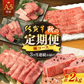 【ふるさと納税】【先行予約】【3回定期便】佐賀牛 秋の定期便 極コース 【桑原畜産】[NAB107]