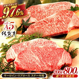 【ふるさと納税】【選べる発送月】 佐賀牛 A5 A4 サーロイン・リブロース ステーキ 200g ~ 800g 肉 牛肉 a5 a4 佐賀県産 黒毛和牛 イチオシ返礼品 佐賀県嬉野市/桑原畜産 [NAB005］