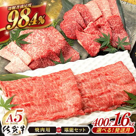 【ふるさと納税】【選べる発送月】佐賀牛 A5 厳選部位 焼肉用 or 堪能セット(しゃぶしゃぶ・すき焼き用＋焼肉用) 400g ～ 1.6kg 肉 牛肉 a5 佐賀県産 黒毛和牛 イチオシ返礼品 佐賀県嬉野市/桑原畜産 [NAB025］