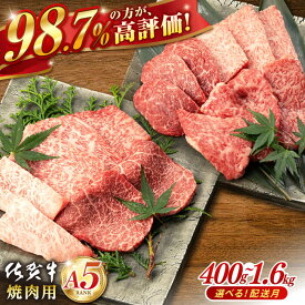 【ふるさと納税】【選べる発送月】 佐賀牛 A5 厳選部位 焼肉用 400g ～ 1.6kg 肉 牛肉 a5 佐賀県産 黒毛和牛 佐賀県嬉野市/桑原畜産 [NAB025］