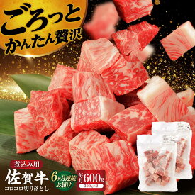 【ふるさと納税】【6回定期便】佐賀牛 コロコロ切落し 300g×2P 佐賀県産 黒毛和牛 牛肉 牛 佐賀県嬉野市/一ノ瀬畜産 [NAC108]
