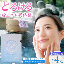 【ふるさと納税】【6回定期便】嬉野オンセンマスク マンスリーセット（切り紙クリアファイル付き）【ボンジュール株式会社】[NCV111]