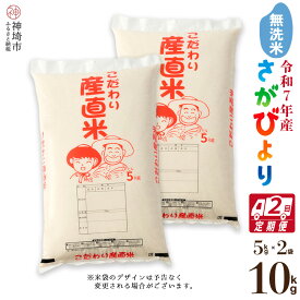 【ふるさと納税】【令和7年産 新米】さがびより 無洗米 5kg×2【2ヶ月定期便】【さがびより 無洗米 10kg お米 おいしい ランキング 人気 国産 佐賀県産 ブランド 地元農家】(H061757)