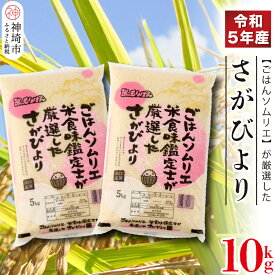 【ふるさと納税】ごはんソムリエが厳選 さがびより10kg(令和5年産)【米 お米 精米 白米 10kg 5kg ×2袋 さがびより ブランド米】 (H063126)