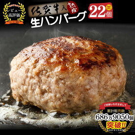 【ふるさと納税】【14日以内発送！期間限定】佐賀牛入り ハンバーグ 22個 2.6kg(120g×22個)【佐賀牛 黒毛和牛 ブランド牛 九州 ハンバーグ 牛肉 豚肉 国産 お弁当 おかず 惣菜 おすすめ 人気】(H083105)