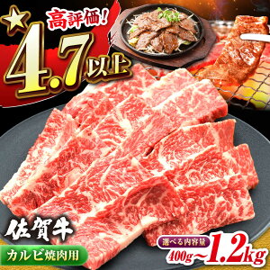 【ふるさと納税】【レビューキャンペーン開催中!】佐賀牛 焼肉用 カルビ 400g〜1.2kg 2〜7人前【選べる容量】A4 A5| 牛肉 ブランド牛 佐賀牛 カルビ |吉野ヶ里町/ミートフーズ華松[FAY048/FAY047/FAY