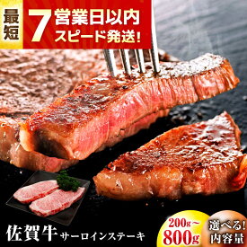 【ふるさと納税】【レビューキャンペーン開催中！】【スピード発送！】【選べる容量】 佐賀牛 サーロインステーキ| 牛肉 佐賀牛 ステーキ サーロイン |吉野ヶ里町/丸宗ミート[FDP009/FDP010/FDP011/FDP012]