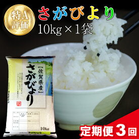 【ふるさと納税】【3カ月定期便】令和5年産 さがびより 10kg【特A米 米 ブランド米 県産米 精米 ごはん おにぎり お弁当 ふっくら もっちり】 D-R018327