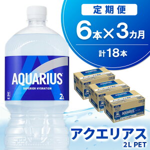 【ふるさと納税】【3か月定期便】アクエリアス PET 2L (6本×3回)【アクエリ スポーツ飲料 夏バテ予防 水分補給 2L 2リットル ペットボトル ペット スポーツ イベント】K090428