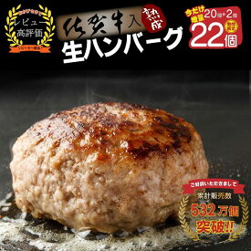 【ふるさと納税】【1カ月以内に発送可】佐賀牛入り熟成生ハンバーグ20個＋2個【期間限定】（FM032）