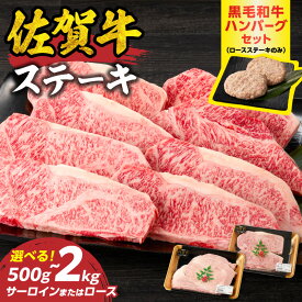 【ふるさと納税】【内容量・配送時期が選べる】中山牧場 佐賀牛 ステーキ 500g 〜 2kg ／ 牛肉 霜降り 厚切り サーロイン ロース ステーキ ハンバーグ A5 A4 a5 a4 黒毛和牛 ブランド牛 国産 佐賀県 玄海町 冷凍