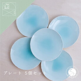 【ふるさと納税】有田焼 青白磁渕叩き 銘々皿 5個セット【まるぶん 】皿 5枚 取り皿 食器 器 30000円 3万円 A30-674