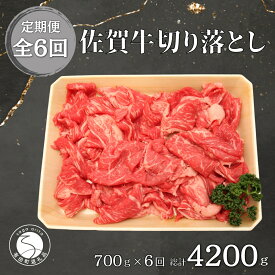 【ふるさと納税】【6回定期便 総計4200g】【佐賀牛】切り落とし肉700g N180-5