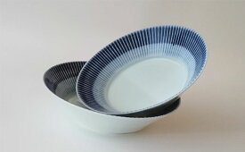 【ふるさと納税】有田焼 しのぎ18反ボウル ボーダー 2客組 白峰堂 A25-371