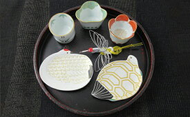 【ふるさと納税】有田焼 鶴亀 松竹梅 小皿 小付 セット 5個入り 【ヤマト陶磁器】有田焼 陶器 和食器 食器セット 縁起物 正月 お正月 食卓 飾り ギフト 贈答品 縁起柄 和モダン 50000円 5万円 A50-274