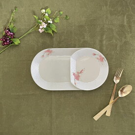 【ふるさと納税】田清窯 組める有田焼 煌めく木蓮花 プレート皿 2枚セット 食器 器 うつわ 陶磁器 皿 ギフト 贈答 35000円 3.5万円 A35-412