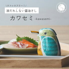 【ふるさと納税】有田焼 カワセミの醤油さし プレゼントとして人気のキッチン雑貨【山忠】器 うつわ 食器 可愛い 醤油さし しょうゆ差し 調味料入れ キッチン雑貨 夫婦円満 縁起物 液だれしない 垂れない A22-55