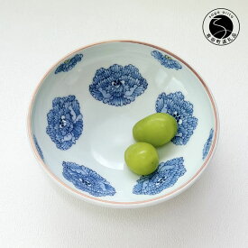 【ふるさと納税】有田焼 手描きボタン柄 中鉢 【起山窯】食器 器 うつわ 鉢 呉須 染付 A20-559