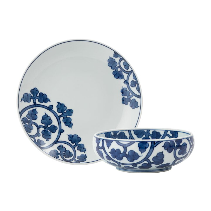 楽天市場】【ふるさと納税】有田焼 源右衛門窯 染付唐草文 組皿 1組 