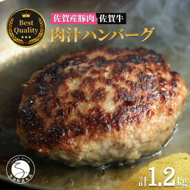 【ふるさと納税】佐賀の肉汁ハンバーグ 150g×8個(1.2kg) 佐賀産豚肉×佐賀牛 佐賀牛 肉汁 国産 手ごね 冷凍 絶品 簡単 アレンジ さがぎゅう N17-1