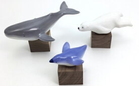 【ふるさと納税】有田焼 海の生き物-1- シロクマ・クジラ・ペンギン 木台付 マルコウ陶苑 A14-150