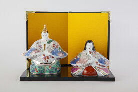 【ふるさと納税】有田焼【其泉】磁器製ひな人形 金屏風・木台付き 賞美堂本店 A130-26