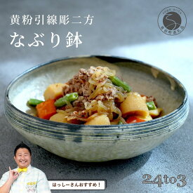 【ふるさと納税】【はっしーさんおすすめ！】有田焼 黄粉引線彫二方なぶり鉢 工房禅【24to3 西富陶磁器】食器 器 うつわ 和食 料亭 A45-301